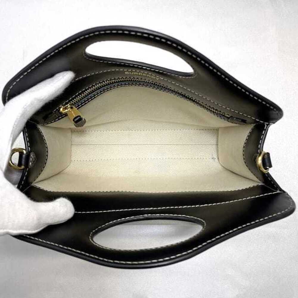 Burberry Bag Pocket White Black Handbag Crossbody Flap Jacquard - Picture 3 of 10